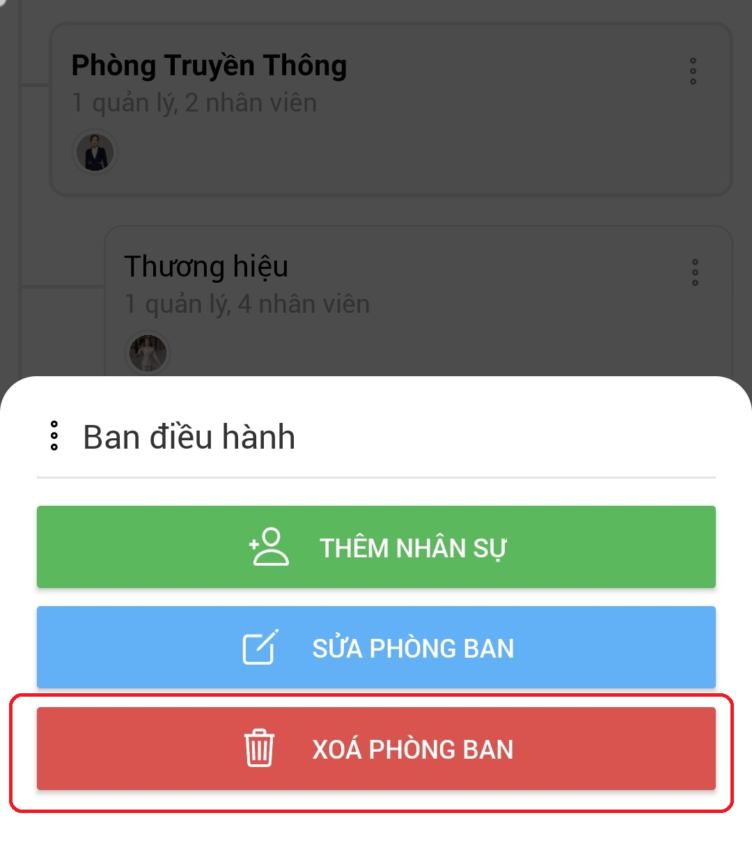 xoa bo phan tren mobile app tren mobile app