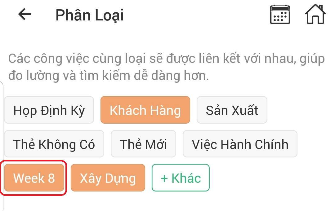 go the phan loai tren mobile app