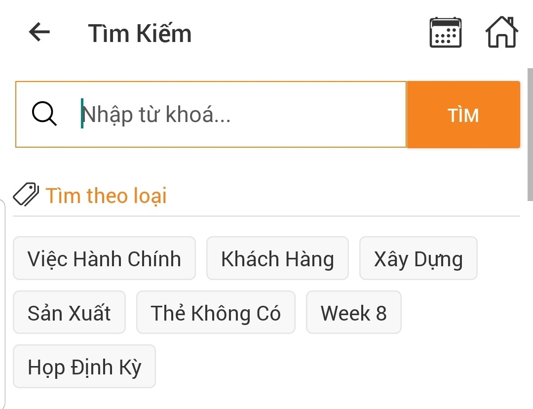theo doi cong viec theo the phan loai tren mobile app